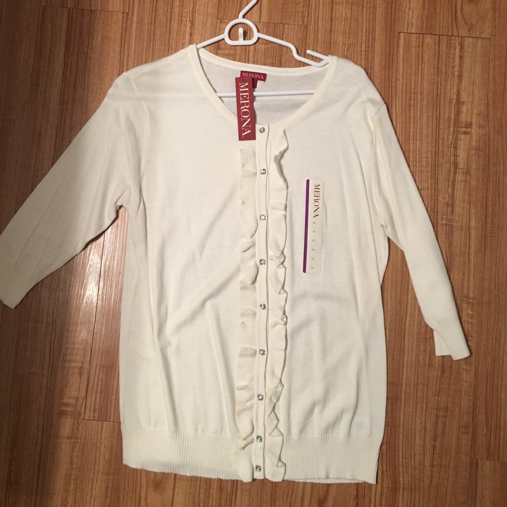 NWT Cream cardigan XL